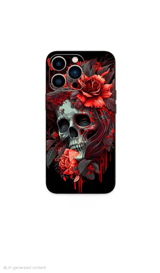 Skull art phone skin