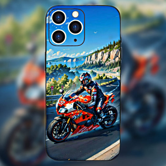 riding heavy bike mobile skin