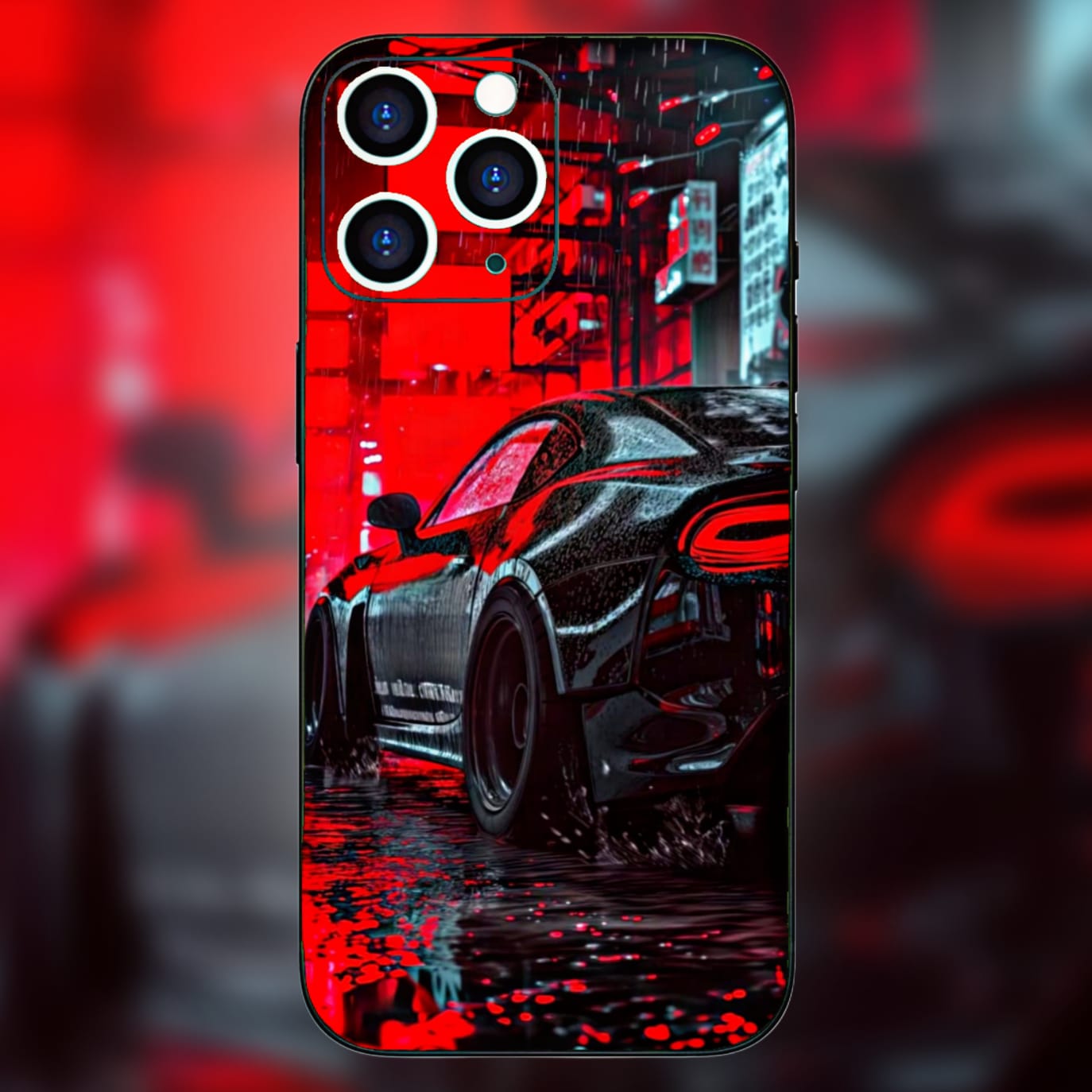 black supercar mobile skin